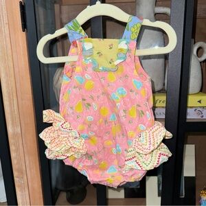 Matilda Jane Bubble Romper Sunsuit Little Lemon It's A Wonderful Parade ruffles